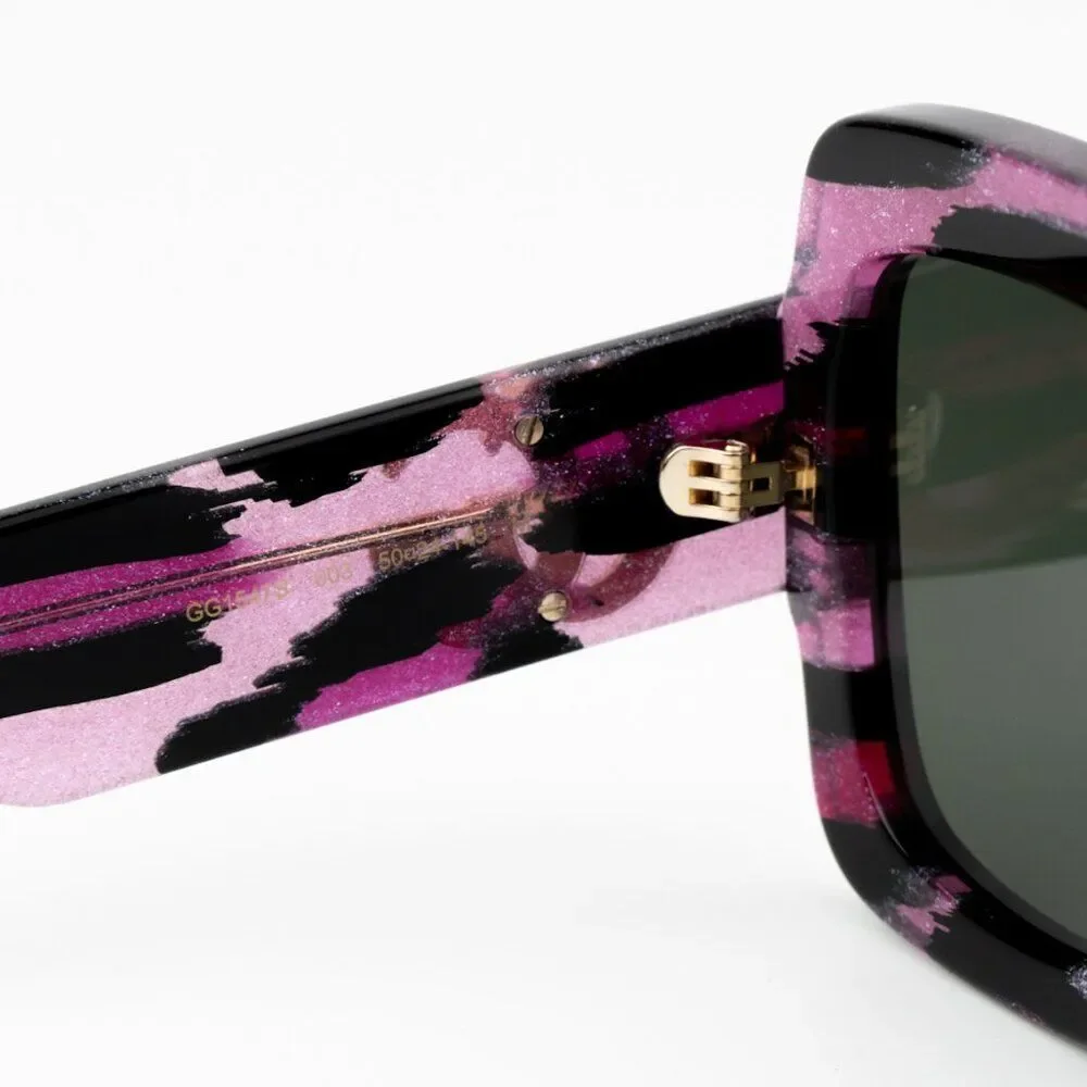 NEW Gucci GG1547S 003 Black Grey Women Square Sunglasses GG 1547S
